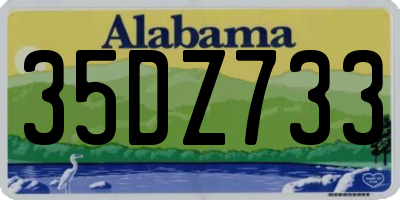 AL license plate 35DZ733