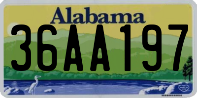 AL license plate 36AA197