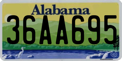 AL license plate 36AA695