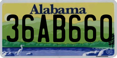 AL license plate 36AB660