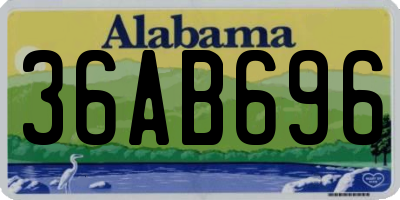 AL license plate 36AB696