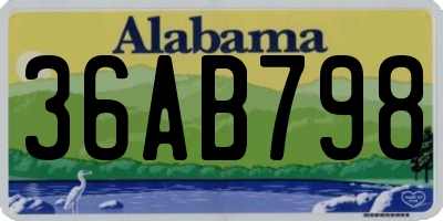 AL license plate 36AB798