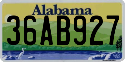AL license plate 36AB927