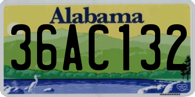 AL license plate 36AC132