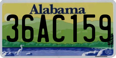 AL license plate 36AC159