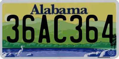 AL license plate 36AC364