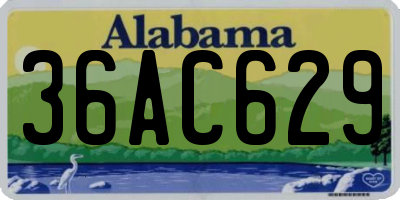 AL license plate 36AC629