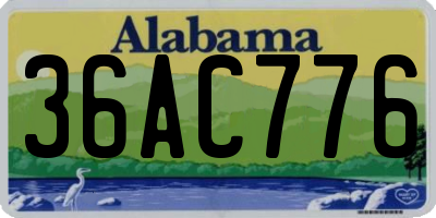 AL license plate 36AC776