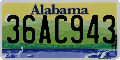 AL license plate 36AC943