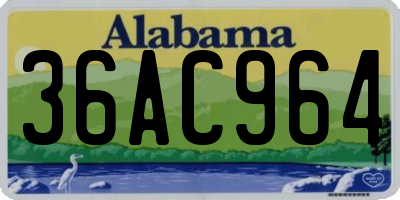 AL license plate 36AC964