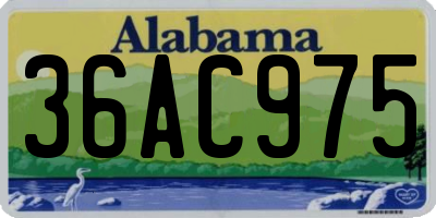 AL license plate 36AC975
