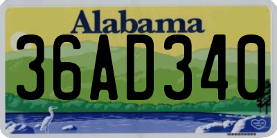 AL license plate 36AD340