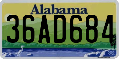 AL license plate 36AD684