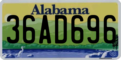 AL license plate 36AD696