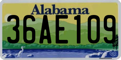 AL license plate 36AE109