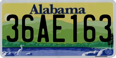 AL license plate 36AE163