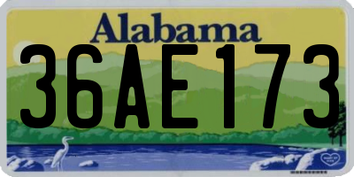 AL license plate 36AE173