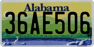 AL license plate 36AE506