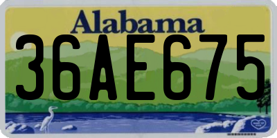 AL license plate 36AE675