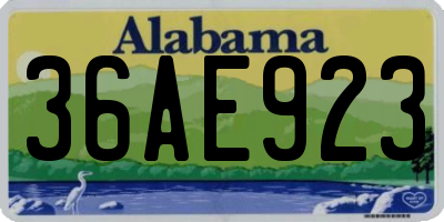 AL license plate 36AE923