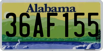 AL license plate 36AF155