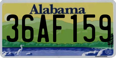AL license plate 36AF159