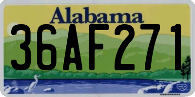 AL license plate 36AF271