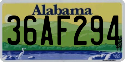 AL license plate 36AF294