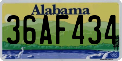 AL license plate 36AF434