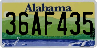 AL license plate 36AF435