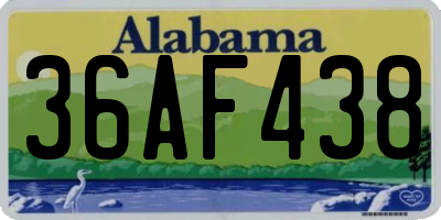 AL license plate 36AF438