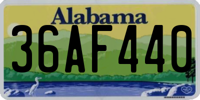 AL license plate 36AF440