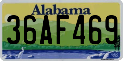 AL license plate 36AF469