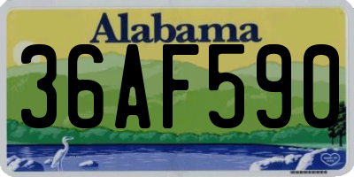 AL license plate 36AF590