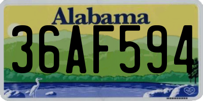 AL license plate 36AF594