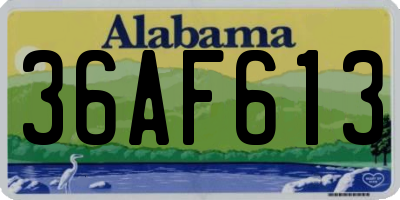 AL license plate 36AF613