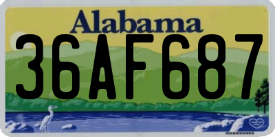 AL license plate 36AF687