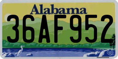 AL license plate 36AF952