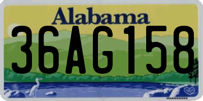 AL license plate 36AG158