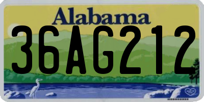 AL license plate 36AG212