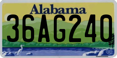 AL license plate 36AG240