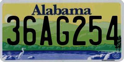 AL license plate 36AG254