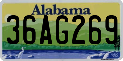 AL license plate 36AG269