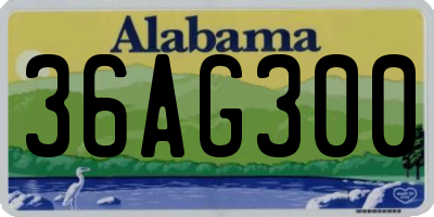 AL license plate 36AG300
