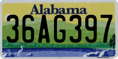 AL license plate 36AG397
