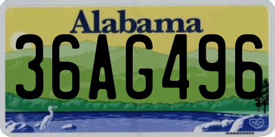 AL license plate 36AG496