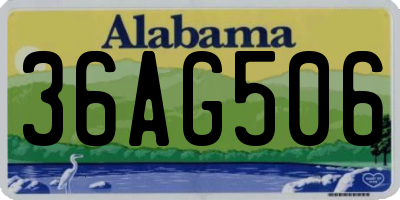 AL license plate 36AG506