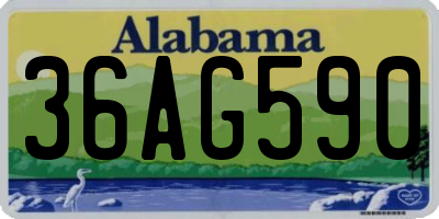 AL license plate 36AG590