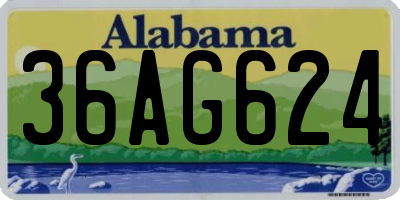 AL license plate 36AG624