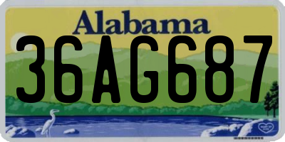 AL license plate 36AG687
